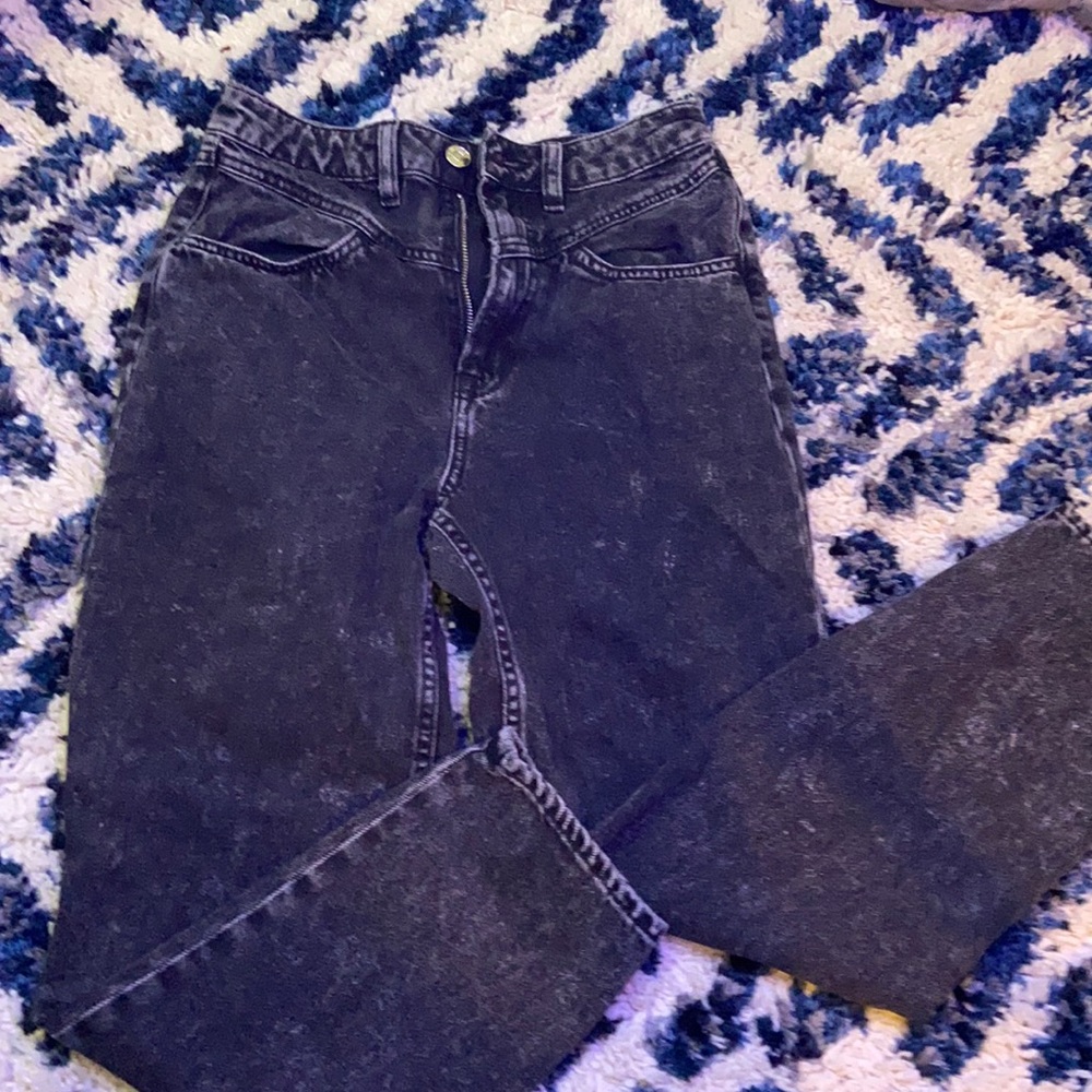 black denim jeans, H&m, fairly worn, size 4